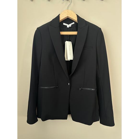 Veronica Beard Scuba Dickey Jacket in Black Size 6 NEW Womens Blazer Made in USA - Picture 1 of 9